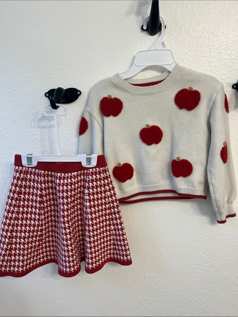 2 Piece Apple Sweater and Skirt Set